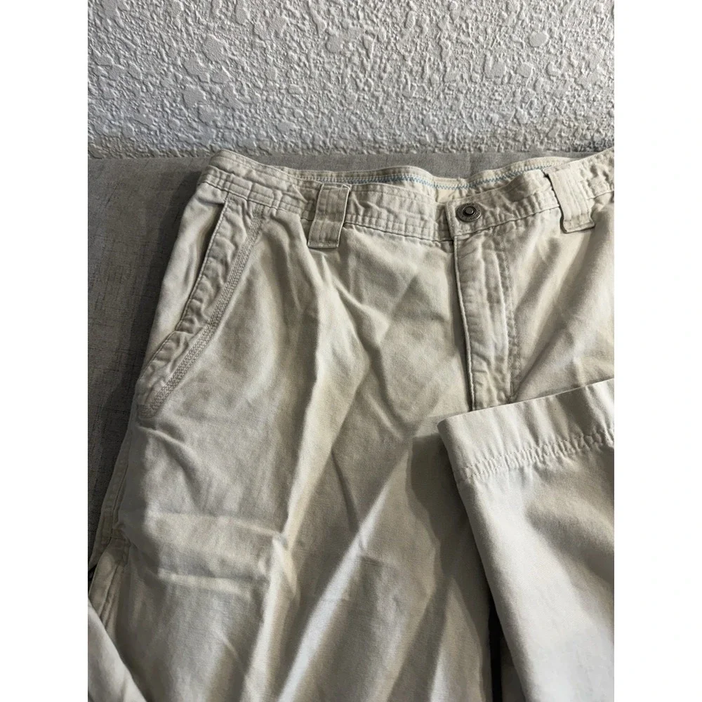 Columbia Ultimate ROC Men's 34x30 Tan Cotton Omni-Shield Cargo Hiking Pants